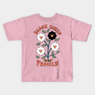 Black sheep flower Kids T-Shirt